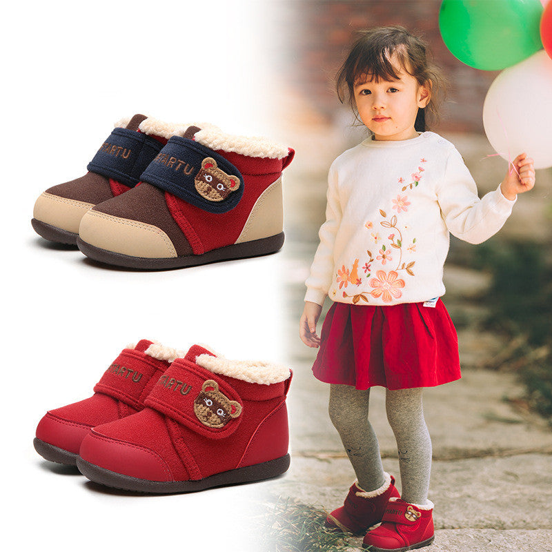 Samt-Schneestiefel für Kleinkinder | LuxeStyle