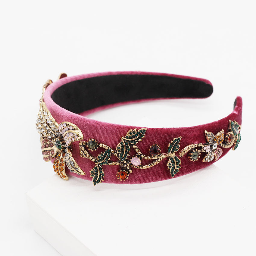 Blumen-Haarband mit farbigen Strass-Steinen – Bild 2 | LuxeStyle