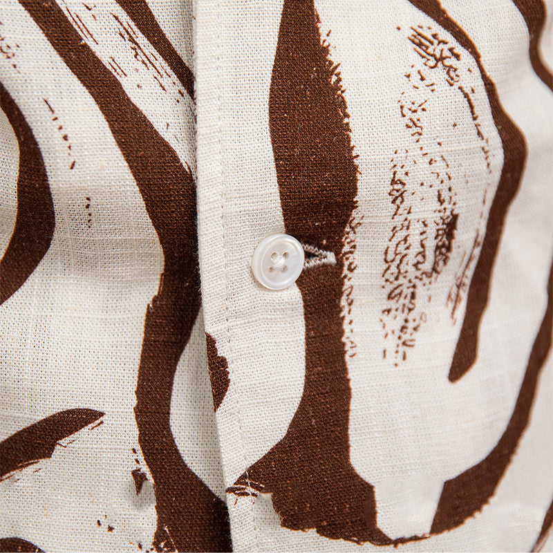 Bogenkragen-Shirt aus Leinen-Viskose – Bild 4 | LuxeStyle