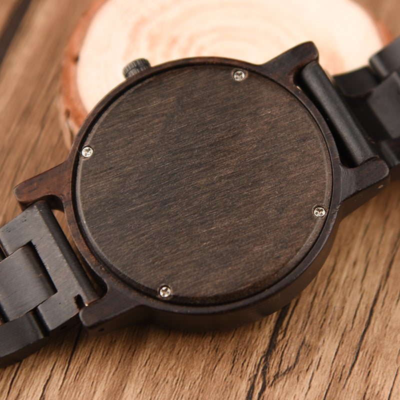 Ebenholz-Armbanduhr für Herren – Bild 2 | LuxeStyle