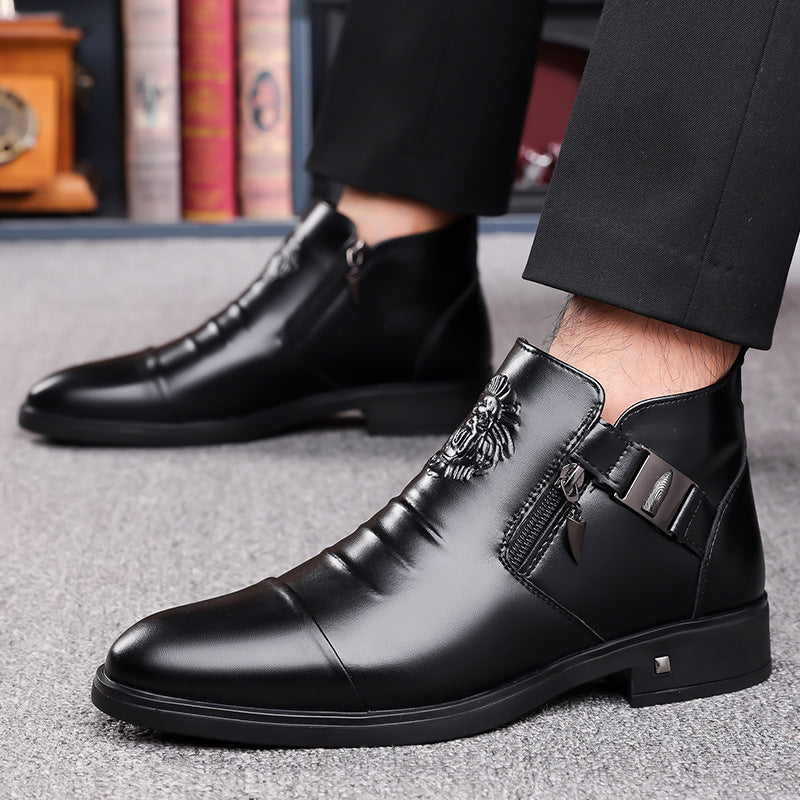 Retro-Ankle Boots mit Seitenketten
