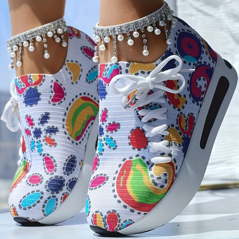 Atmungsaktive Mesh-Schuhe mit Absatzerhöhung