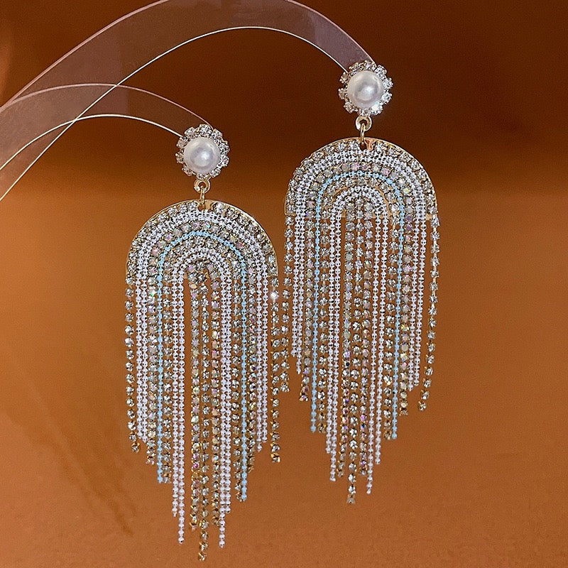 Exquisite Zirkon Ohrhänger Korean Style – Ansicht 3