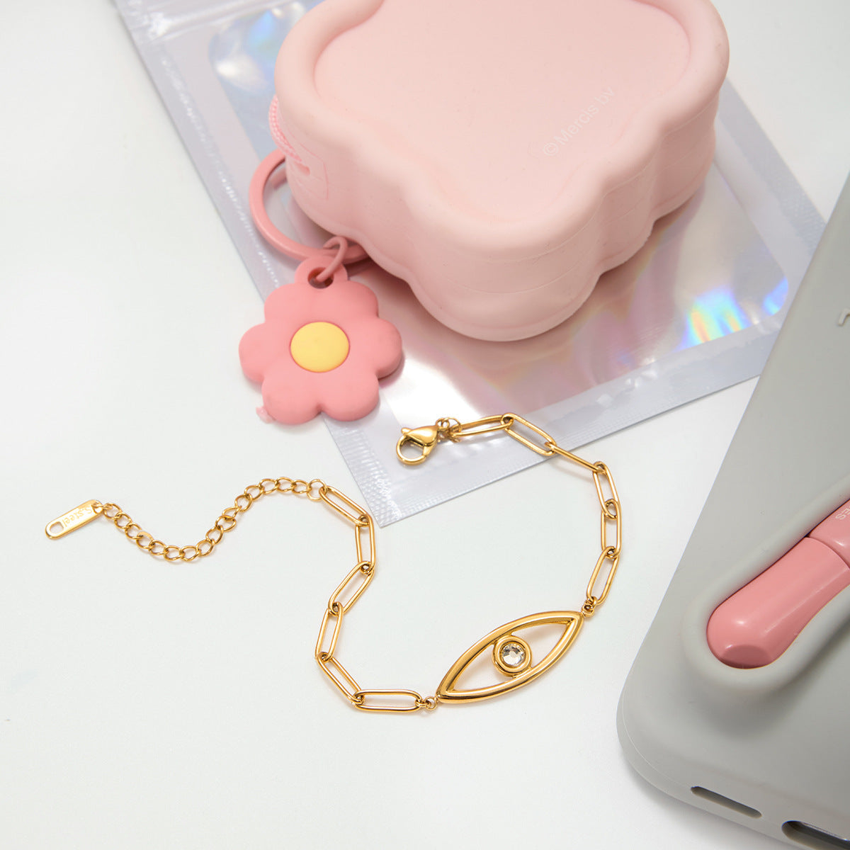 Armband «Classic» mit Zirkonia und Evil Eye – Bild 3 | LuxeStyle