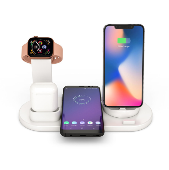 Ladestation mit 3-in-1-Anschluss und Wireless Charging