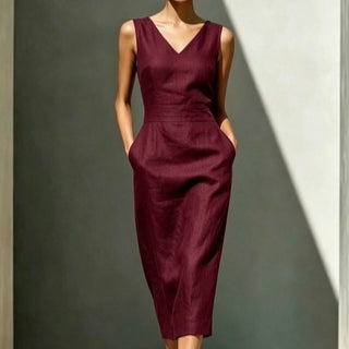 Einfarbiges Kleid