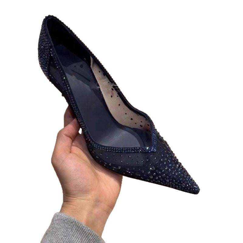 Stiletto Pumps mit Mesh & Glitzer