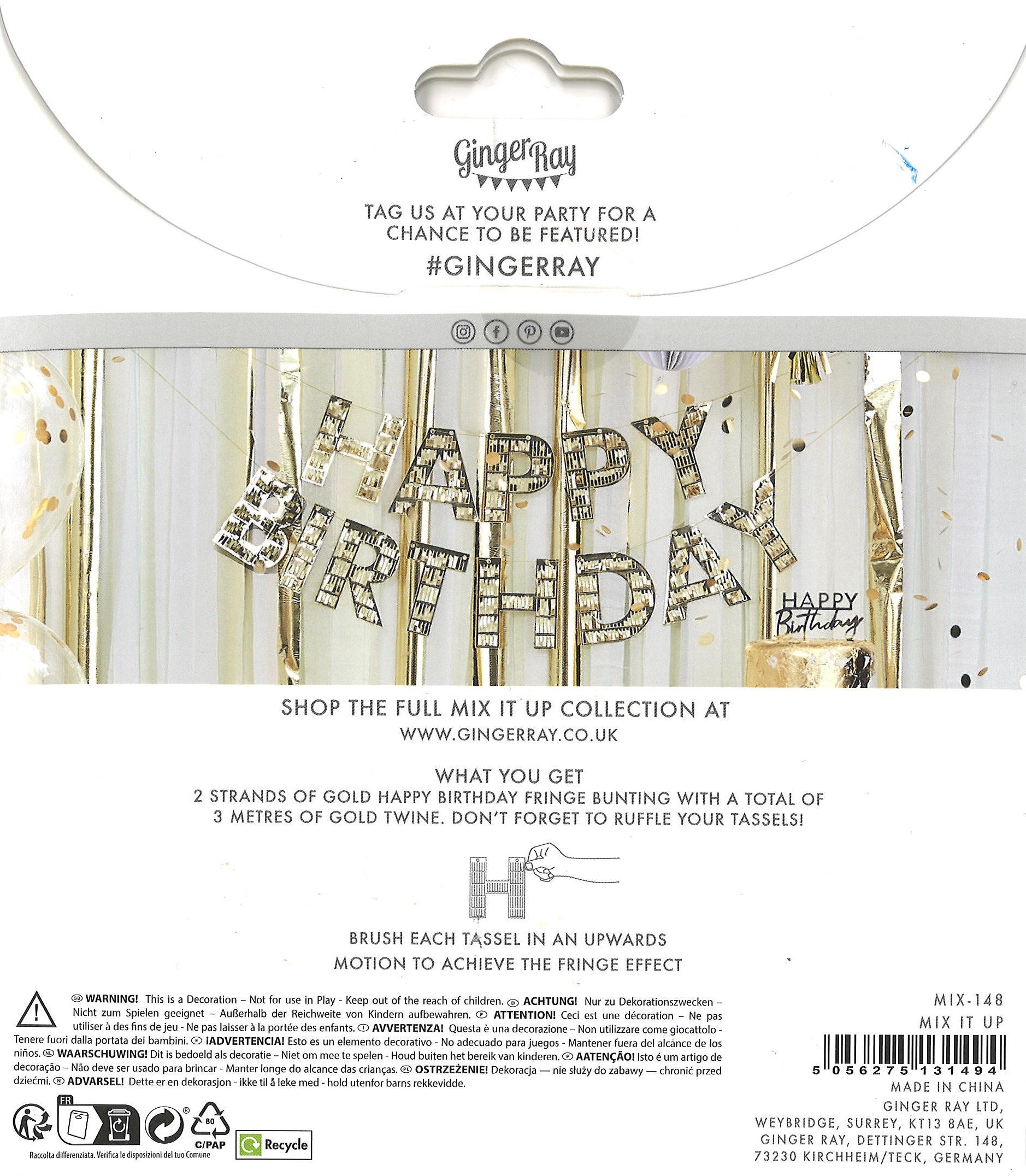 Buchstaben Girlande Happy