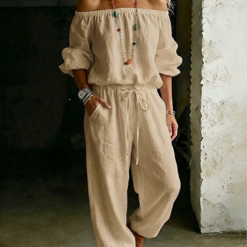 One-Shoulder Jumpsuit mit Jogger-Hose