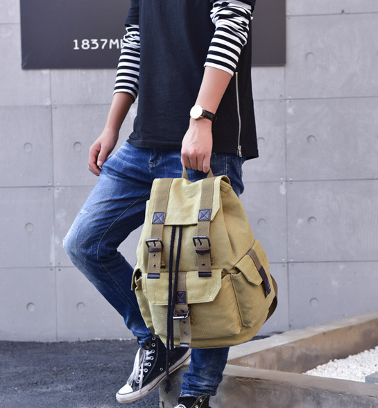Canvas-Rucksack Unisex Retro – Bild 8 | LuxeStyle