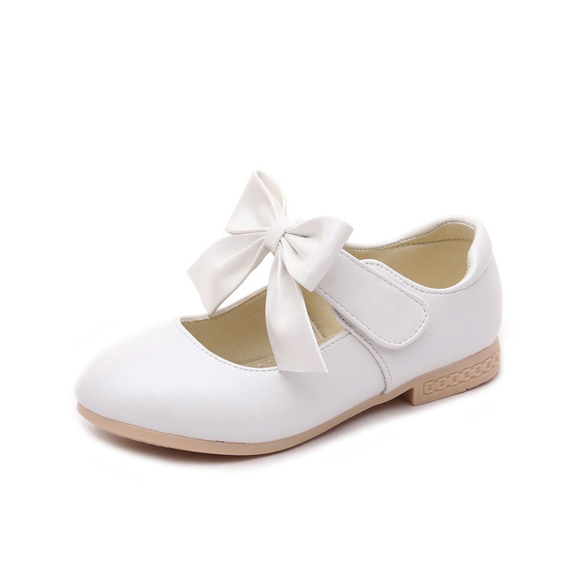 Kinderlaufschuhe Weiss PU mit Bogenknopf – Bild 2 | LuxeStyle