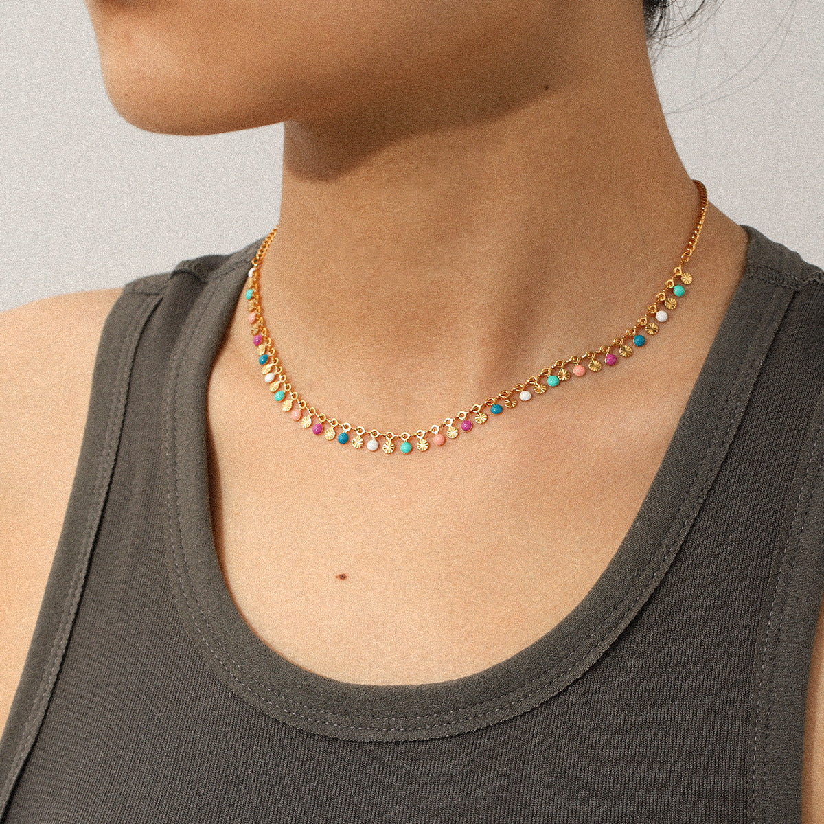 Buntes Ölschmuck-Halsband