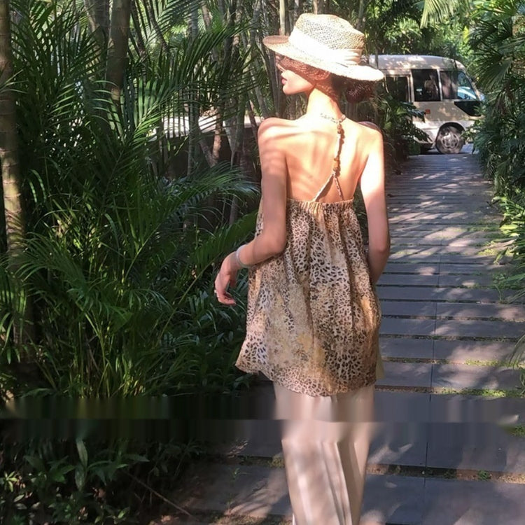 Leopard-Print Neckholder-Top aus Baumwolle – Bild 2 | LuxeStyle