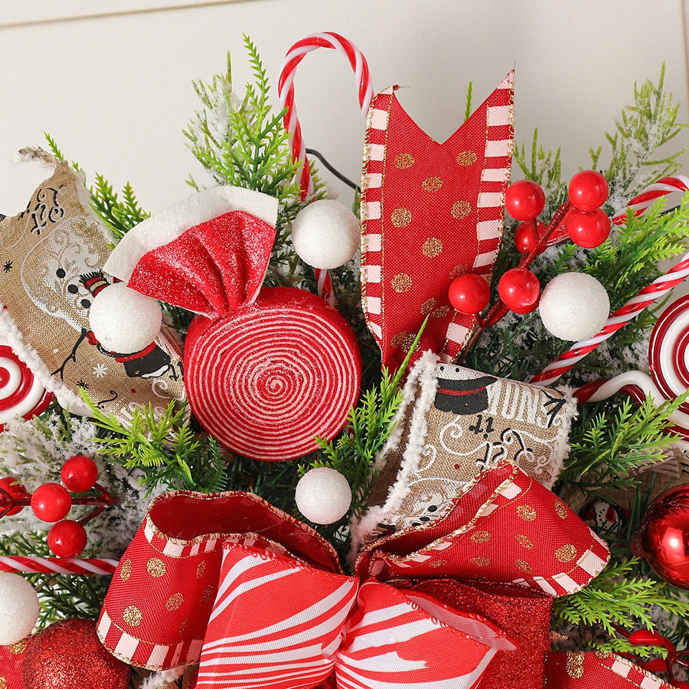 Weihnachtskranz Zuckerstangen-Baum Girlande – Bild 8 | LuxeStyle