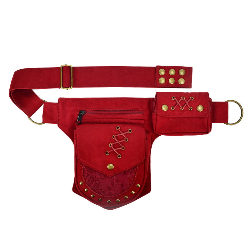 Retro-Kreuzbandtasche mit Nieten