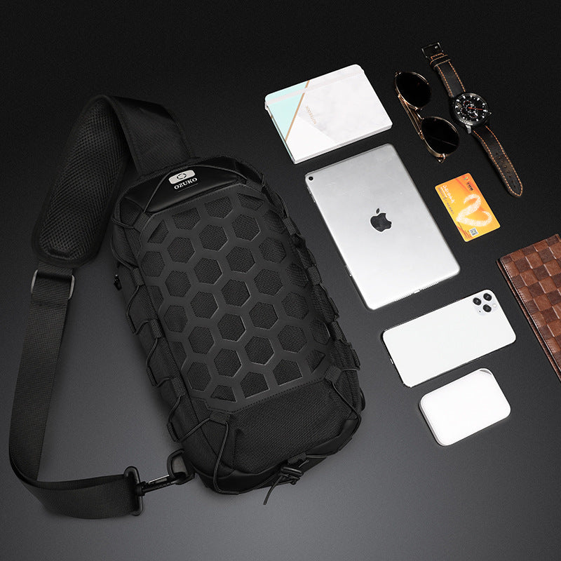 Oxford Stoff USB Schultertasche – Bild 2 | LuxeStyle