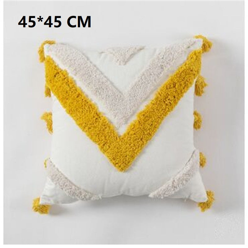 Chenille Kissen mit Quasten – Bild 10 | LuxeStyle