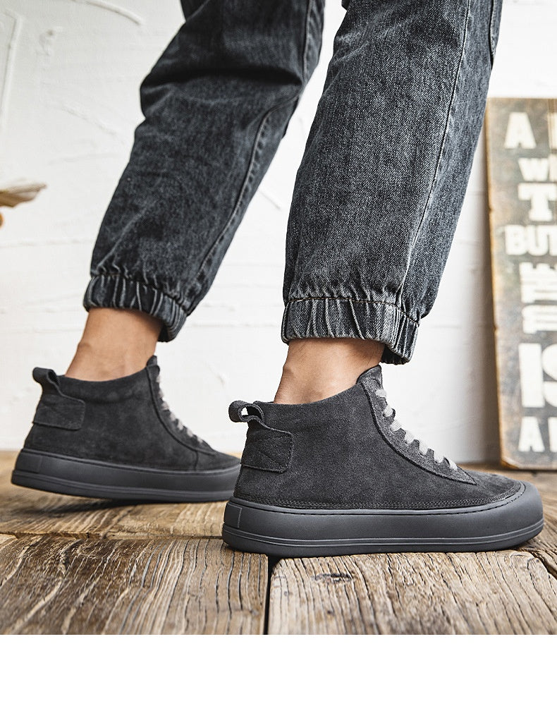 Lässige High-Top Leder Worker-Boots für Herren – Bild 11 | LuxeStyle