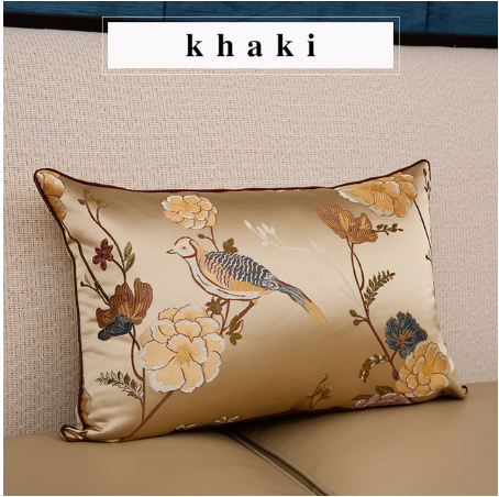 Jacquard-Kissenhülle mit chinesischer Stickerei – Bild 2 | LuxeStyle