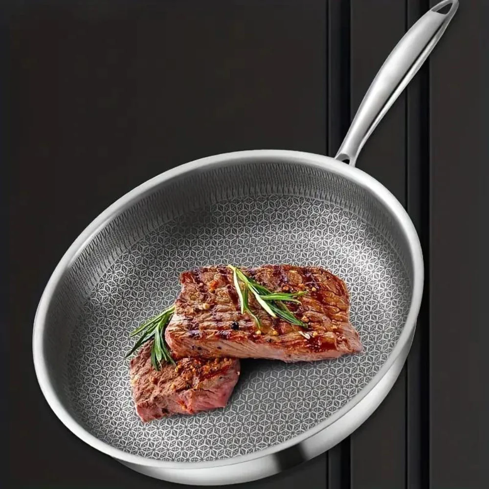 Antihaft-Bratpfanne mit Wabenstruktur und Deckel – Bild 6 | LuxeStyle