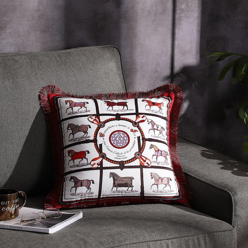 Fransen-Kissen mit doppelseitigem Print – Bild 8 | LuxeStyle