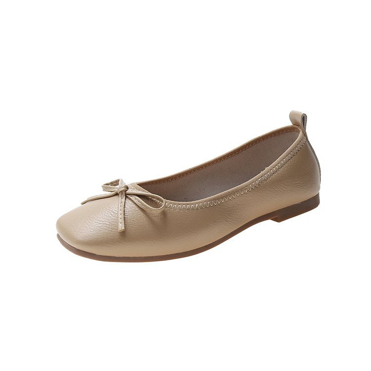 Elegante Pumps mit Schleife und flachem Absatz
