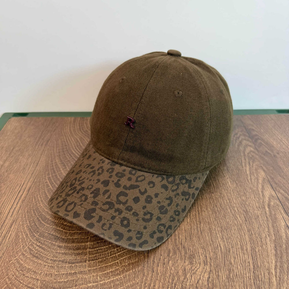 Quilted Leopard Print Baseball Cap