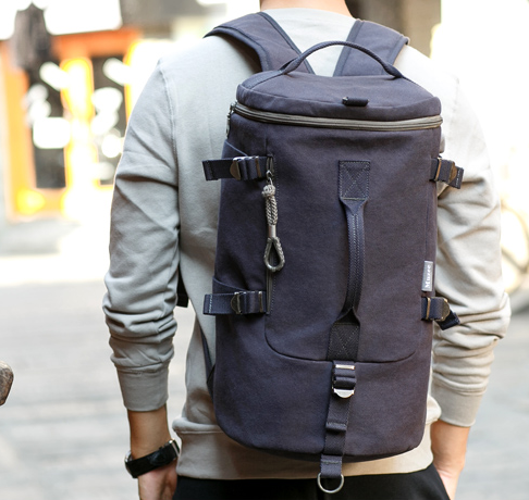 Rucksack für 15" Laptop – Canvas, Farben: Kaffee, Schwarz, Blau – Bild 9 | LuxeStyle