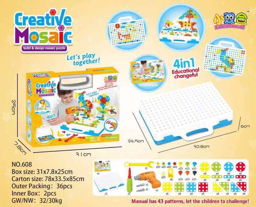 Kreatives Schraubpuzzle-Set für Kinder