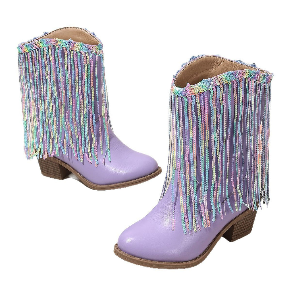 Western Ankle Boots mit Fransen