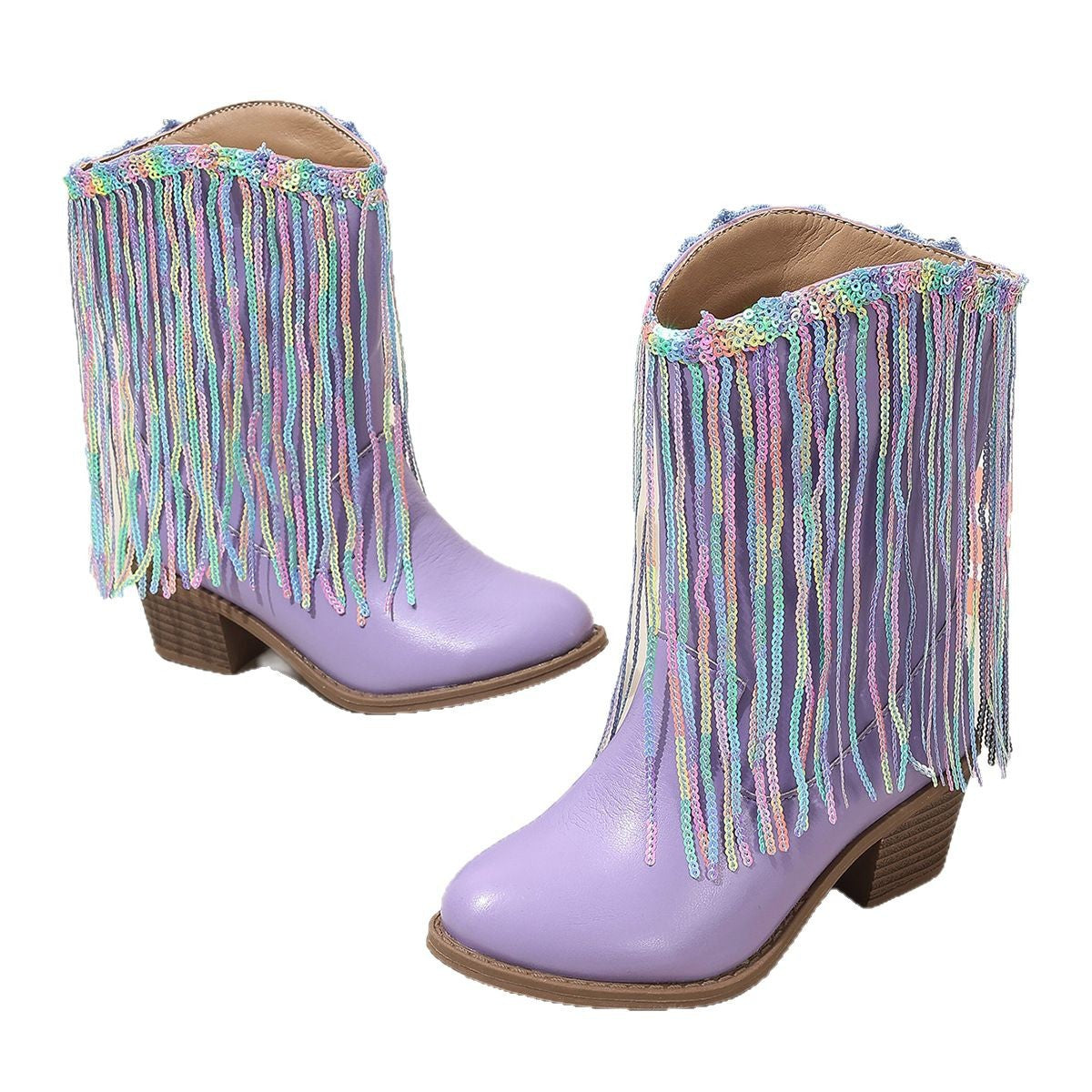 Western Ankle Boots mit Fransen