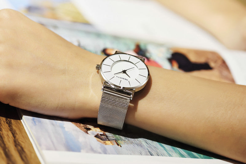 Stahlmesh-Wasserfeste Armbanduhr mit Zeiger – Bild 11 | LuxeStyle