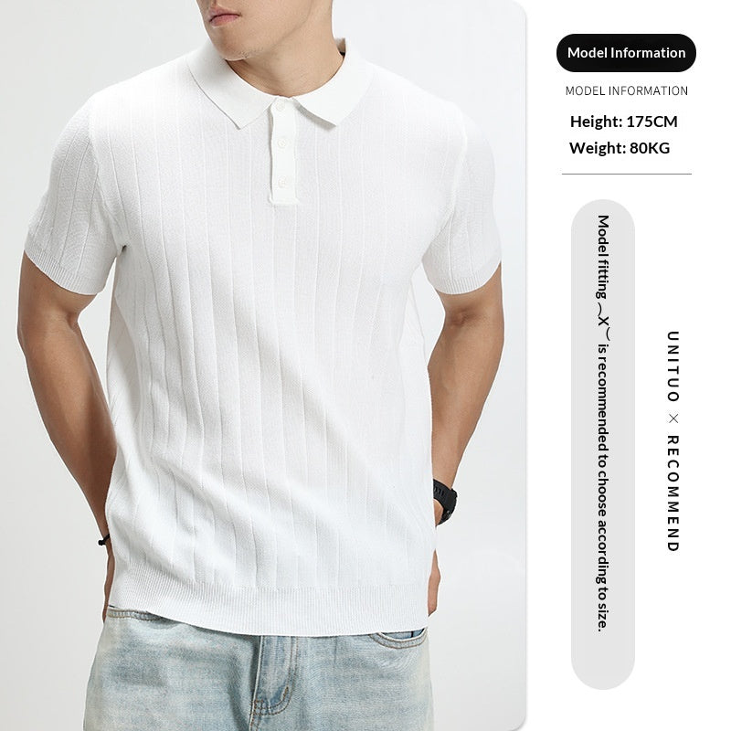 Herren-Hemdbluse Leicht-Luxus Strickmuster