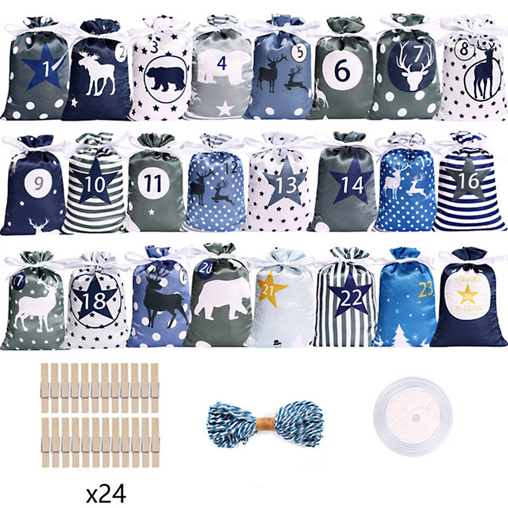 Adventskalender-Set aus Satin-Geschenkbeutel – Bild 9 | LuxeStyle