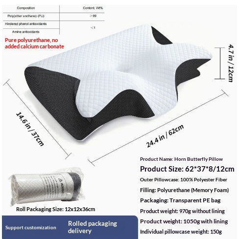 Schmetterlingsförmiges Memory-Schaum-Kissen – Bild 2 | LuxeStyle