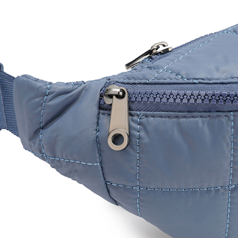 Casual Crossbody Gürteltasche mit geprägtem Diamantmuster
