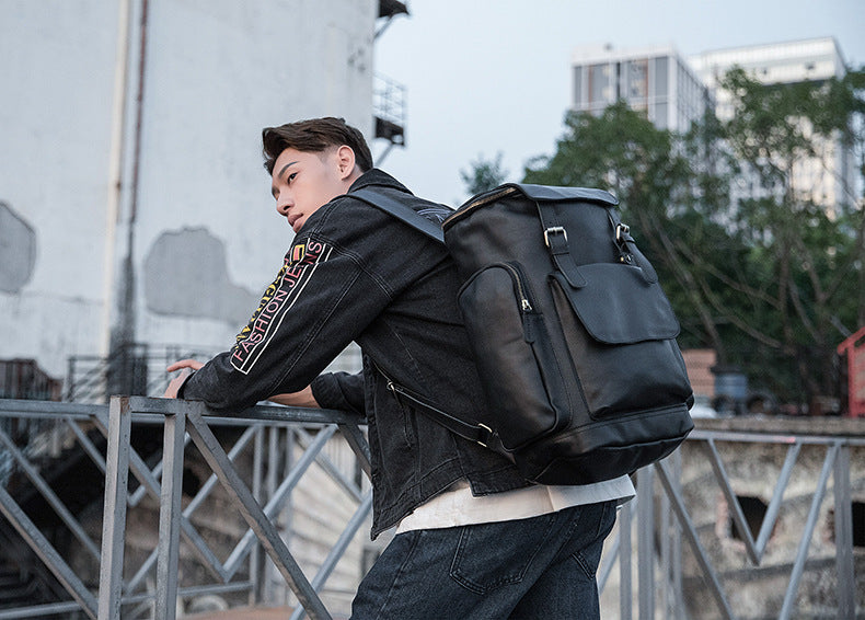 Handgefertigter Herrenrucksack aus echtem Leder – Bild 11 | LuxeStyle