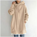 Trendiger Urbaner Langarm-Hoodie mit Fleecefutter