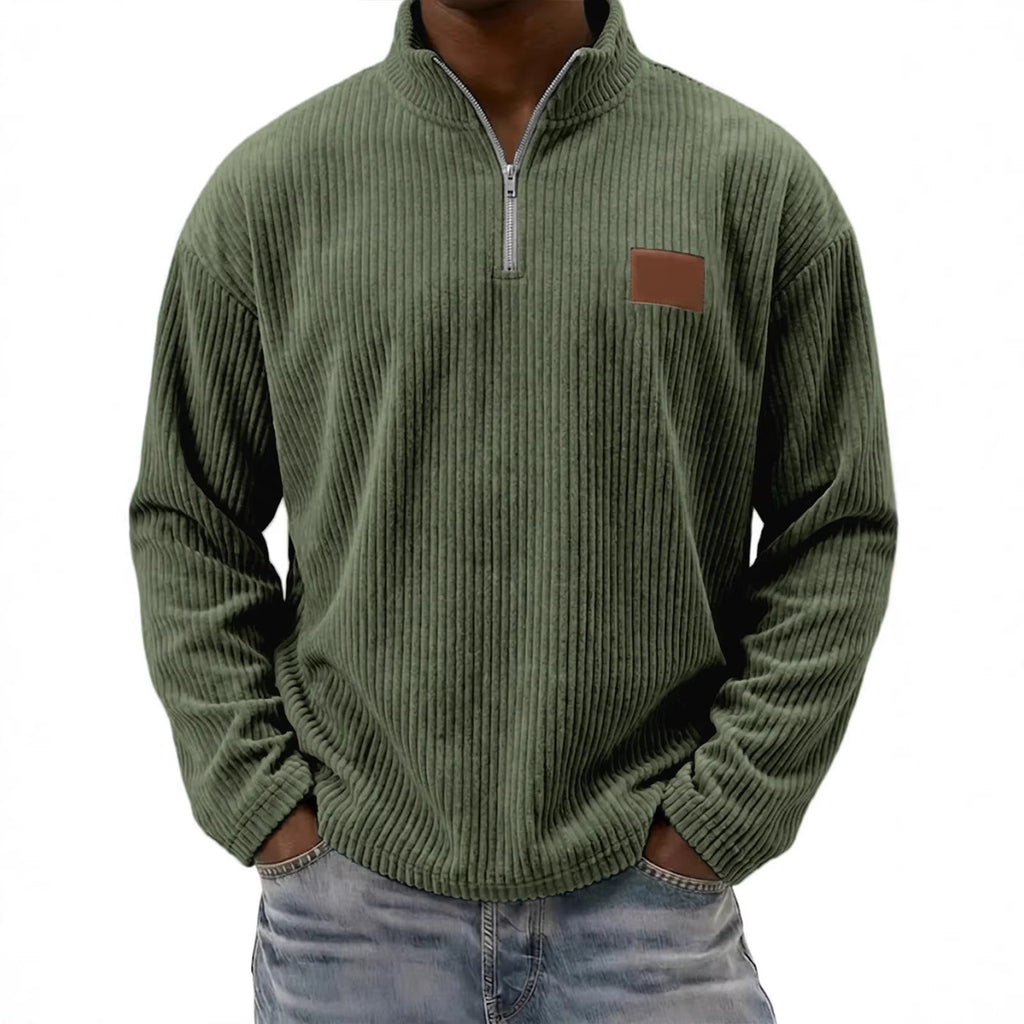 Retro-Cordonpullover mit Stehkragen – Bild 4 | LuxeStyle