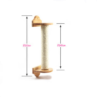 Katzen-Kratzsäule aus Sisal und Holz, 53cm