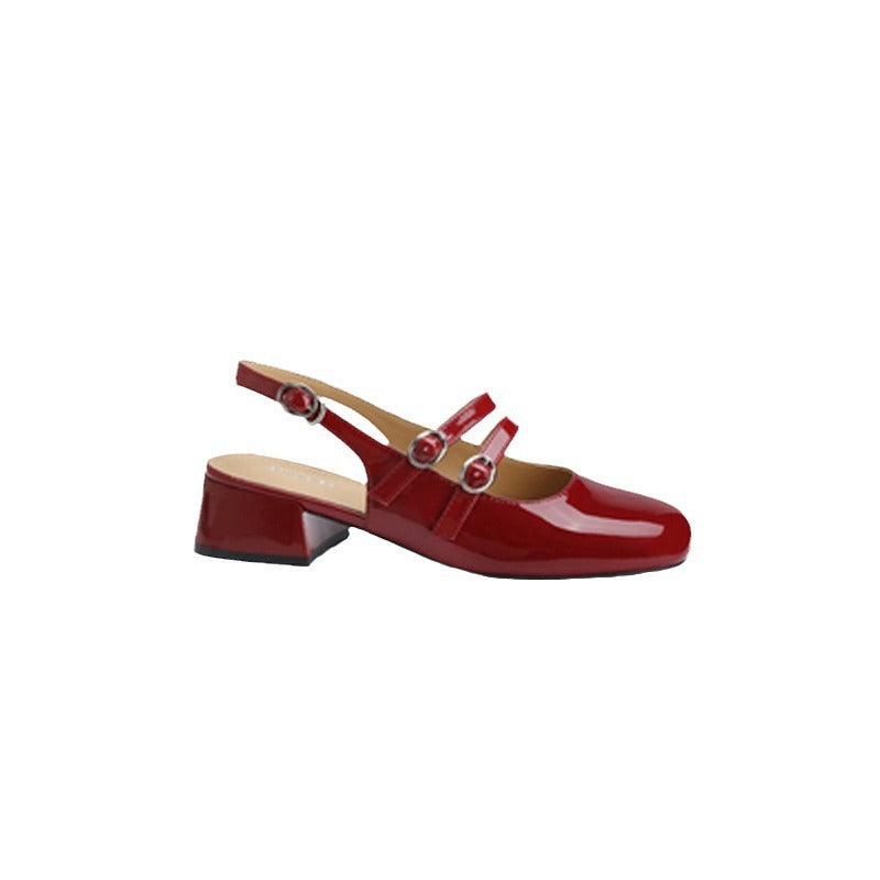 Retro Sandalen mit eckiger Zehenpartie – Bild 1 | LuxeStyle