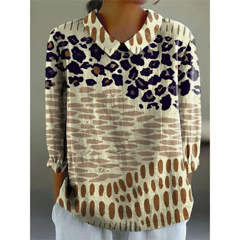 Loose Langarmshirt im Retro-Look