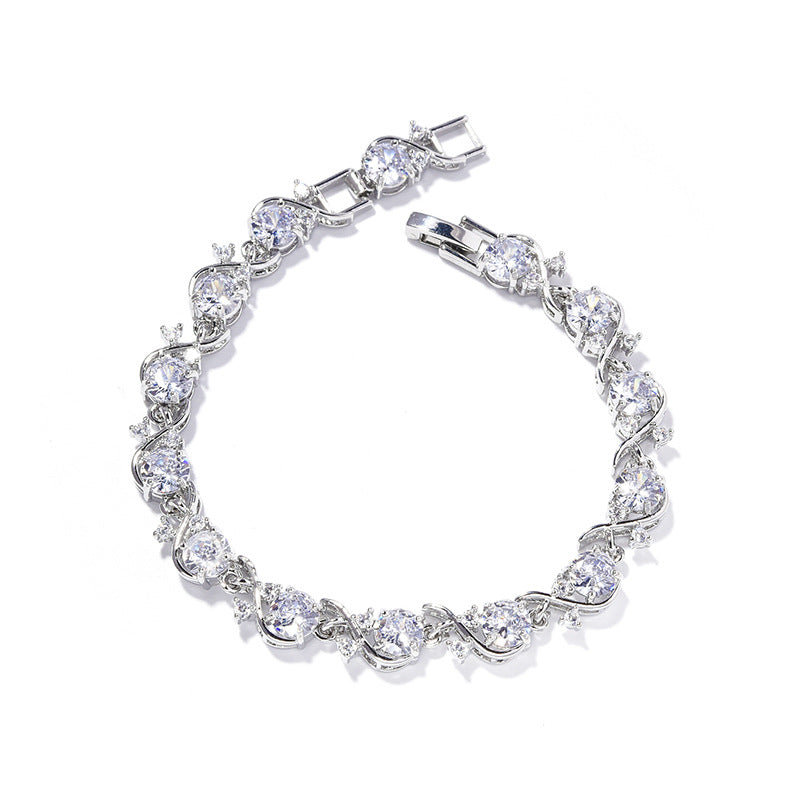 Damen Armband mit Zirkonia, rund – Bild 11 | LuxeStyle