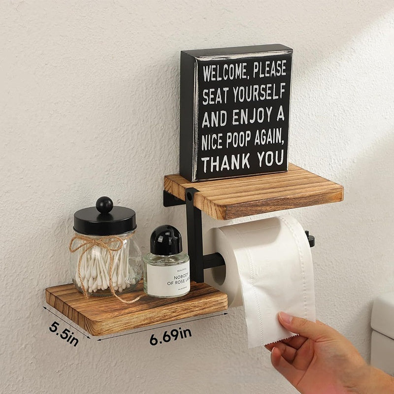 Badezimmer Rollständer Holz 3-lagig – Bild 3 | LuxeStyle