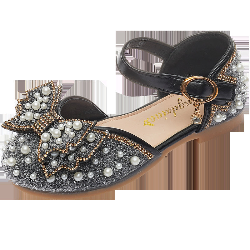 Mädchen Prinzessinnen-Pumps mit Perlen und Schleife – Bild 6 | LuxeStyle