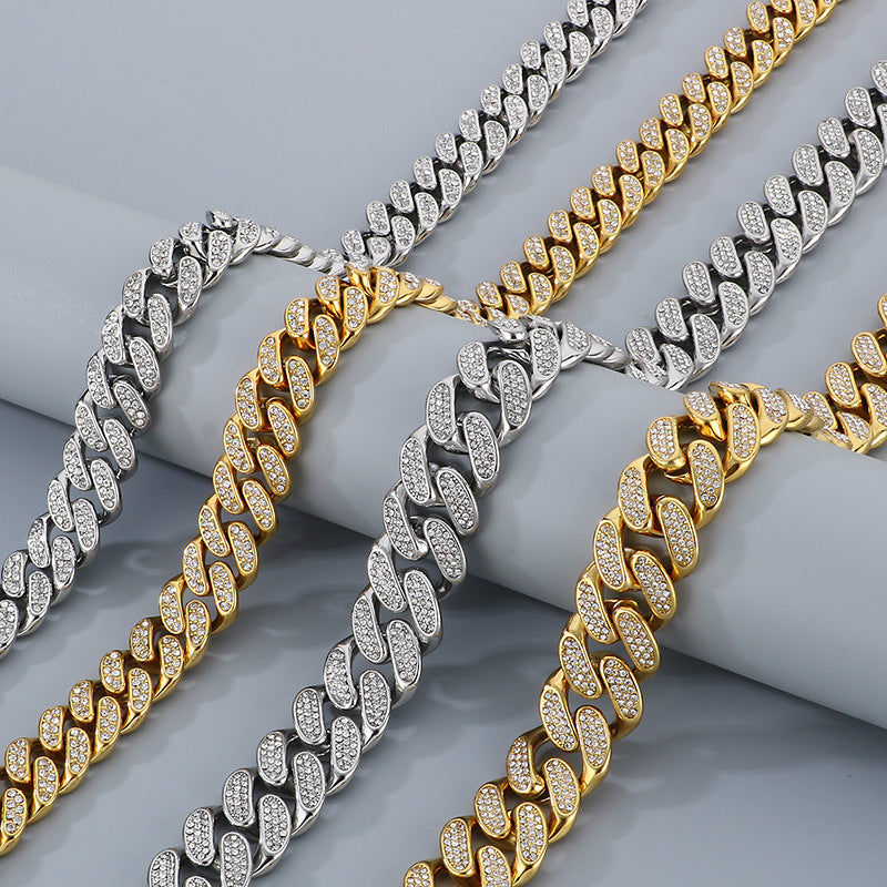 Hip-Hop Cuban-Link Halskette und Armband für Herren | LuxeStyle