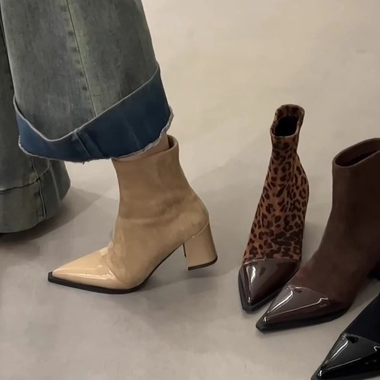 Chunky-Heel High-Heel Boots – Bild 8 | LuxeStyle