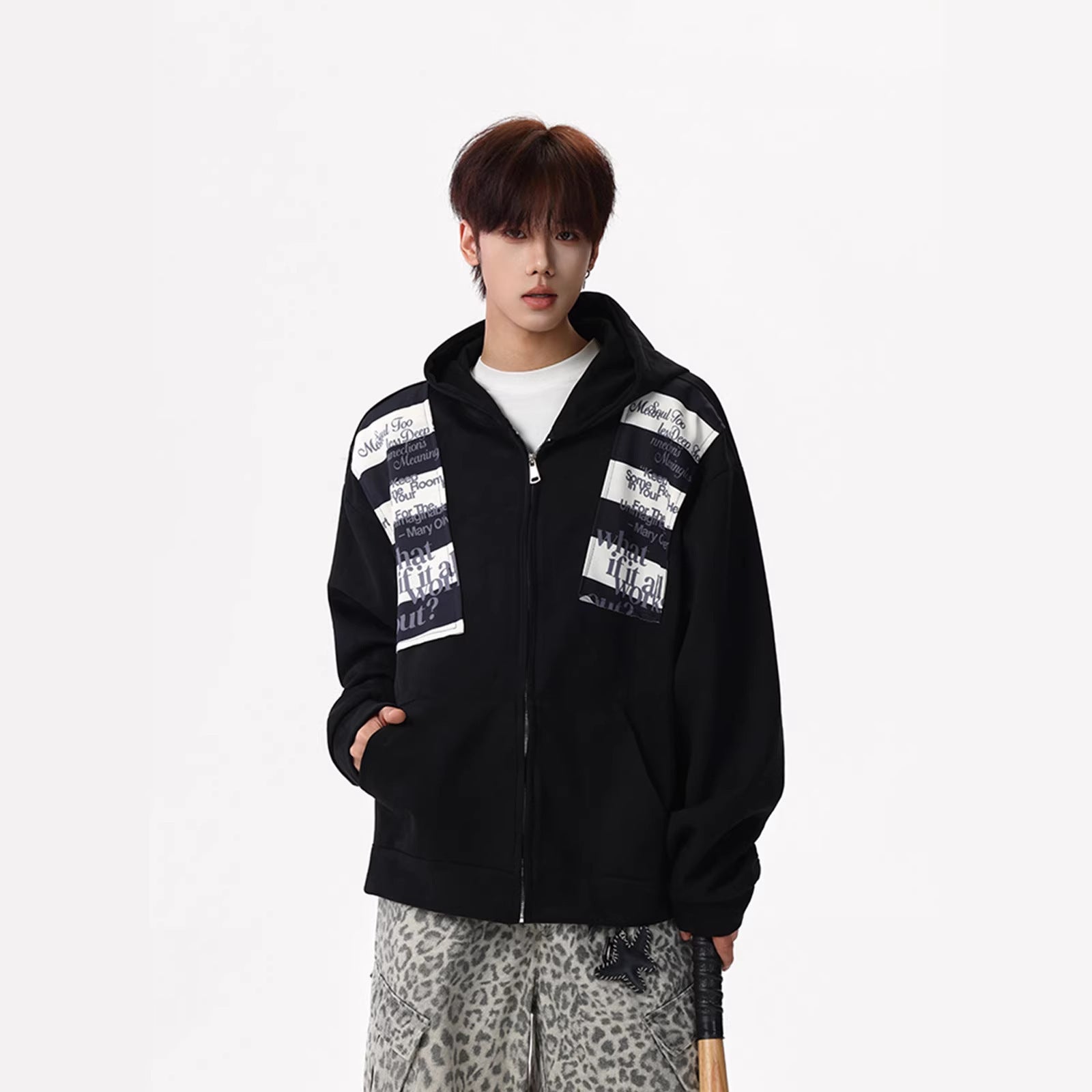 Sportlicher Cardigan Hoodie für Herren – Ansicht 3