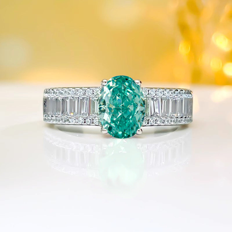 Paraiba-Tourmalin-Ring mit Diamanten