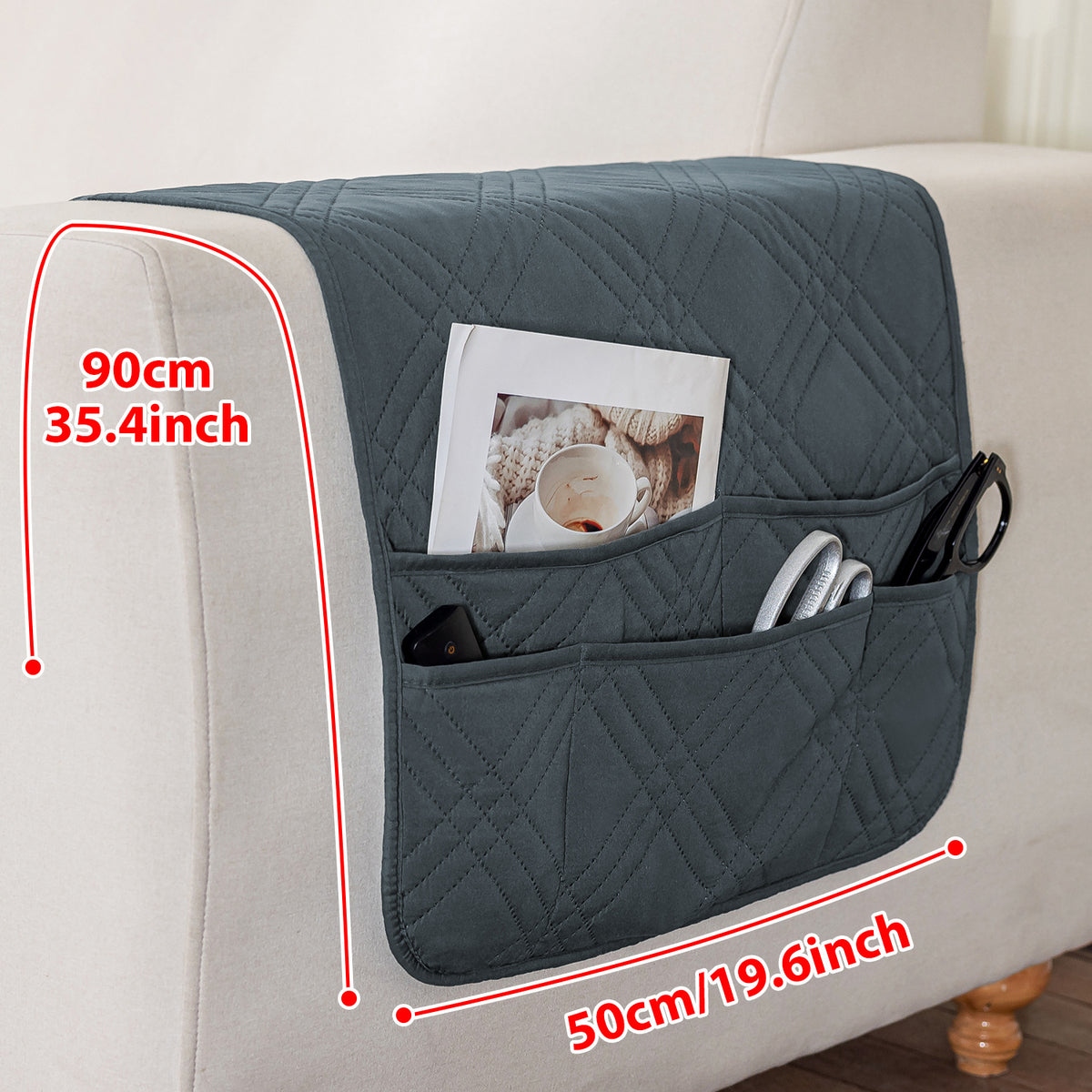 Sitzauflage mit Rutschschutz aus Polyester – Bild 5 | LuxeStyle